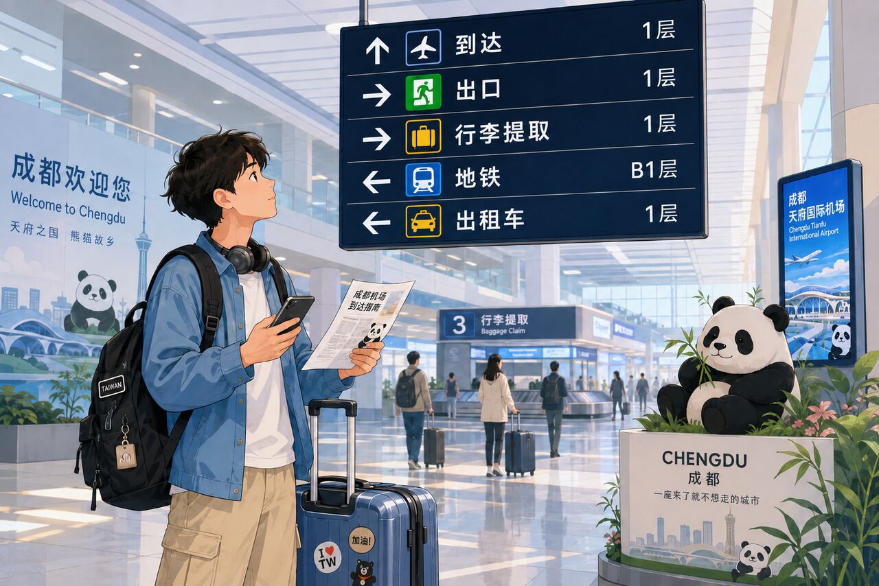 第一次从台湾来成都：照着做，就不容易卡关
